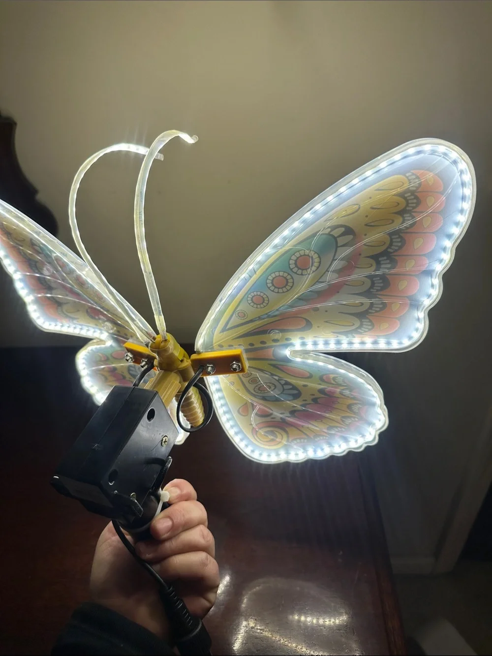LED Butterfly Wall Light - Yellow & Multicolor Decorative Night Lamp